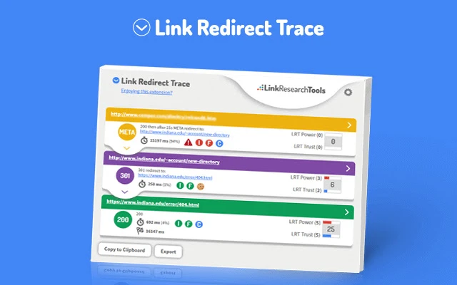 Link redirect trace