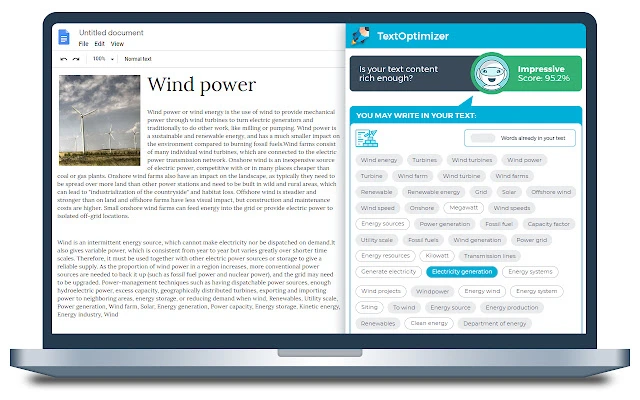 Text optimizer