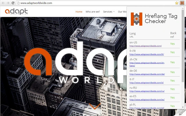 Hreflang tag checker
