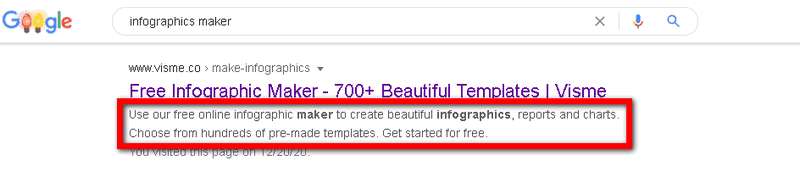 Build a clear connection between meta description and