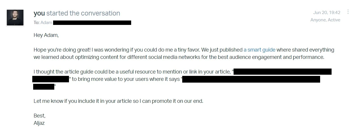 Influencers outreach