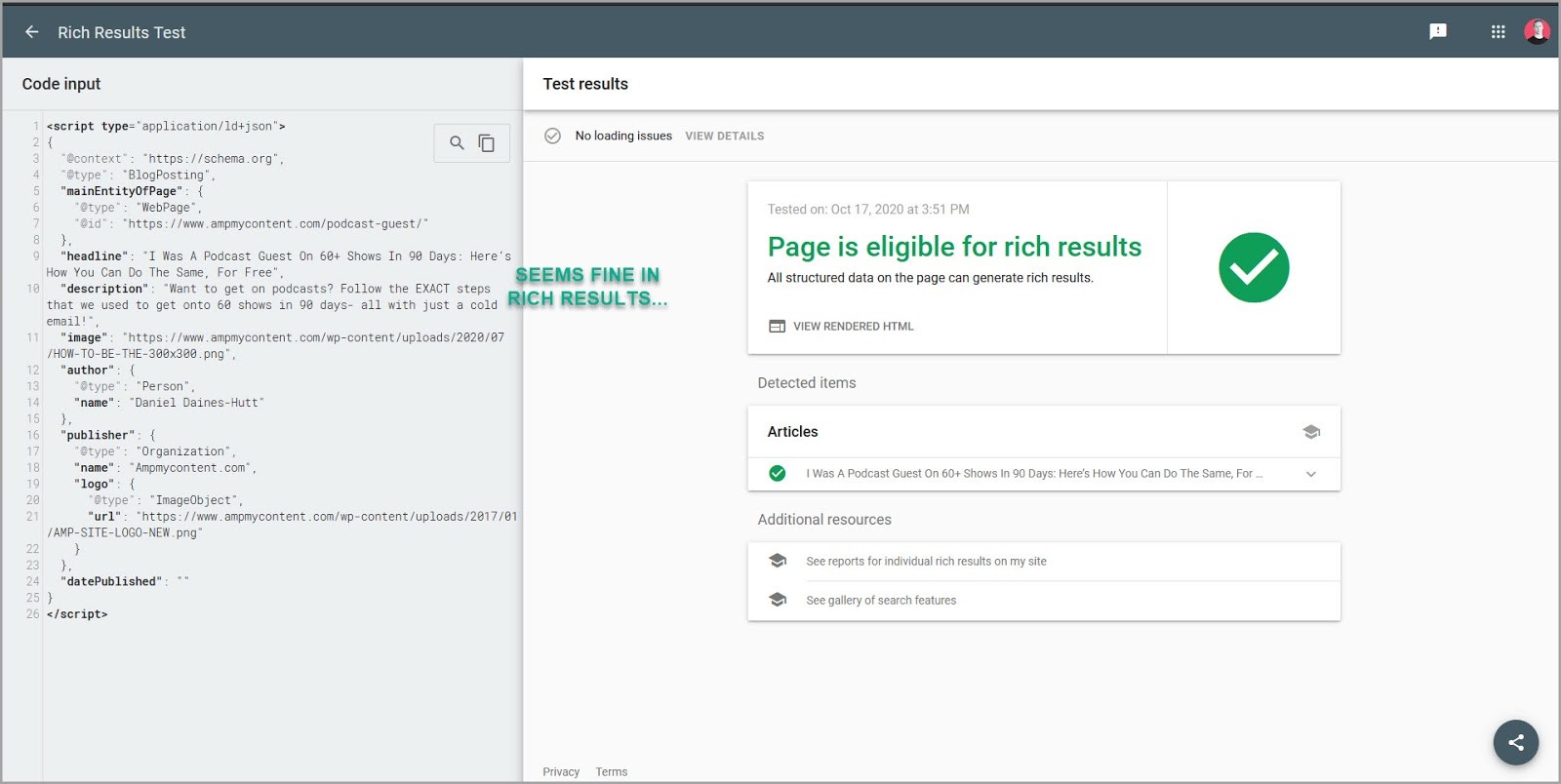 Step create the schema markup