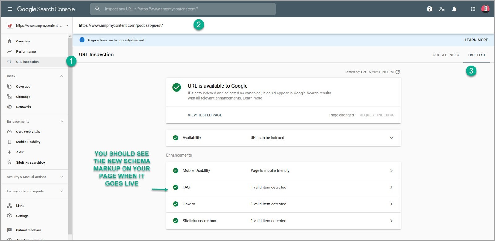 Step get your article re indexed with
